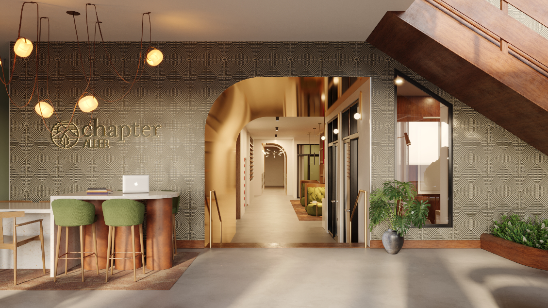 residential lobby reception and entryway